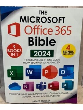 Microsoft Office 365 Bible 2024 - White with Blue and Green Accents